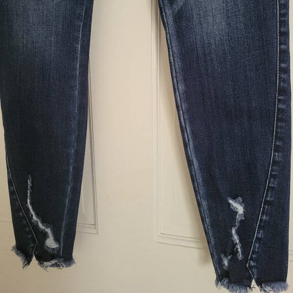 KanCan MID RISE ANKLE SKINNY FRAYED HEM SIZE size 1/24 - Picture 3 of 6